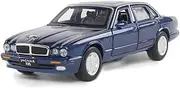 Scale Finished Model Car Simulation Retro Sedan Car Model 1:32 for Jaguar XJ6 Alloy Diecast Pull Back Toy Vehicle Collection Miniature Replica Car (Size : Blue)