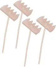 4Pcs Micro Landscape Rake Decorative Sand Smoothing Rake for Zen Gardens Miniature Sand Table Supplies and Practical Craft Tools