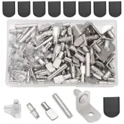 112 Pcs 5 Styles Shelf Nail Kit Metal Nickel Plated Shelf Support Pin Silicone C