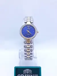 在飛比找Yahoo!奇摩拍賣優惠-YMA 司馬藍色面不鏽鋼鐵帶石英女錶