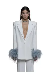 [The Archivia] The Archivia-Giacca Ares Ivory Ice-Donna -Bianco, Azzurro 46 Bianco, Azzurro