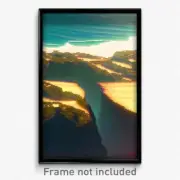 Pixel Art Poster - Superficial Coast (8 Bit Psychedelic Trippy Video Game Print)