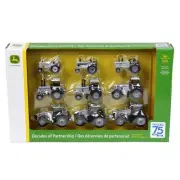 Silver Chase ~ 1/64 ERTL 75th Anniversary 9 Piece John Deere Tractor Set 45729