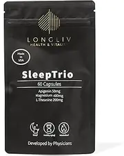 Sleep Trio - Magnesium Apigenin L-Theanine Capsules New Formulation– Premium 3-in-1 Magnesium Apigenin L-Theanine Cocktail for Sleep Management – 60 Capsules