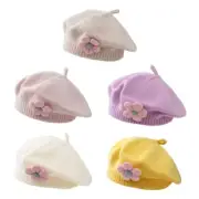 Winter Toddlers Beret Princess Girls Warm Hat Lovely Knitted Caps Windproof