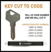 Replacement key fits Firma door Garage Roller Door Lock Keys Cut To Code Number
