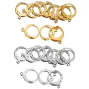 10pcs Earrings Silver Gold Hypoallergenic Round Leverback Ear Hooks Findings