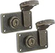 SEWACC 2Pcs Antique Suitcase Lock Hasps Bronze Decorative Toggle Catch Lock for Suitcases Luggage and Bags Lightweight Portable Locks for Versatile Use