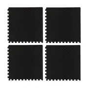 4 Pack EVA Solid Floor Tiles - Black