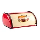 Roll Top Metal Bread Bin Bread Container Keeper Organizer for Kitchen3113