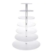 3/4/5/6/7/Tier Acrylic Clear Round Cupcake Cake Stand Birthday Wedding Party