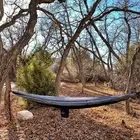 Portable 1 Person Parachute Nylon Outdoor Camping Hammock w/Carabiners & Straps