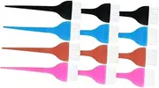 WOFASHPURET 12Pcs Hair Tint Brush Durable Hair Dye Brushes for Salon Home Use Flexible Bristles for Smooth Application Highlights