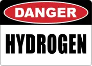 OSHA DANGER: HYDROGEN| Laminated Vinyl Decal Sticker Label