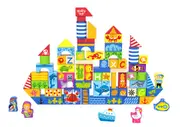 80pcs Tooky Toy Marine/Seaside Ocean Themed Creative Building Blocks Set 24m+