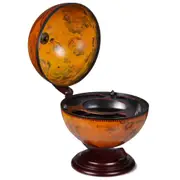 Tabletop Globe Bar Wine Stand Eucalyptus Wood Racks