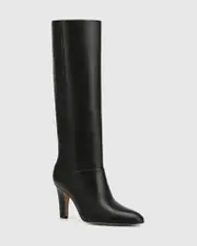 Roseberry Black Leather Long Boot