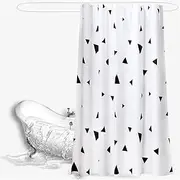 Thicken Shower Curtain with Hook Perforation-Free Simple Fashionable European Style Waterproof Fog Bathtub Partition Curtains Easy to Clean, W200CMxH240CM