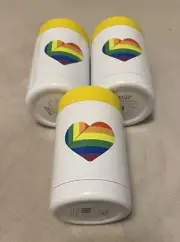 3X Bottle & Can Double Wall Insulated Soda Beer Drink Holder Pride rainbow NEW