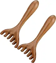 Scalp Massager Comb, 2 Pack Resin Meridian Comb, Six Claw Scalp Massager, Portable Deer Antlers Wide Tooth Scalps Combs Massage Tool for Women and Men