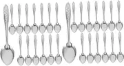 TOPPERFUN 2sets Large Serving Spoon Set Stainless Steel Spoon Set Multi- Stirring for Family Restaurant Office 50pcs*2