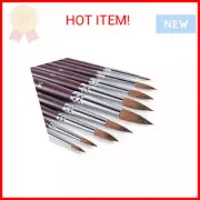 Sable Watercolor Brushes, Fuumuui 9pcs Detail to Mop Kolinsky Sable Brushes Roun