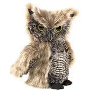 Screech Owl Puppet with Turning Head