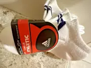3 Pair ADIDAS Toddler White/Blue CLIMALITE No Show Athletic Socks Shoe Sz 3-8.5