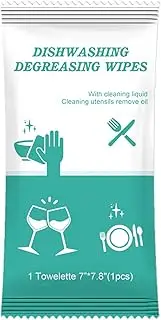 twoworld Disposable Dish Cleaning Wipes,Dish Wipes for Washing Dishes No Waterfor Camping Travel Kitchen Outdoor(pack of 50)