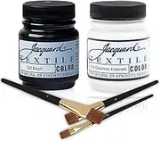 Jacquard Textile Paint 2.25 Oz Black & White Fabric Paint set