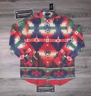 POLO RALPH LAUREN Men’s Multicolor Aztec Southwestern Beacon Print Western Shirt