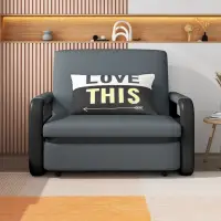 在飛比找momo購物網優惠-【Josie】多功能折疊沙發床 外徑70cm(休閒椅/單人沙