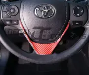 2014-2016 Corolla RED Carbon Fiber Steering Wheel Accent Decal Cover Wrap Toyota