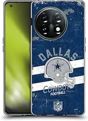 Head Case Designs Officially Licensed NFL Helmet Distressed Dallas Cowboys Logo Art Soft Gel Case Compatible with OnePlus 11 5G
