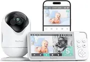 Dr.Care VistaView Smart WLAN Baby Monitor with Camera, 5 Inch 1080P HD, 2K Camera, App Control, Motion & Crying Alarm, Night Vision, 5000 mAh, Two-Way Audio, 390 m Range