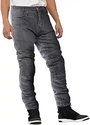 Enigma 25-008 EN-008 Tempest Jeans for Motorcycles for Spring, Summer and Autumn, CE Level 2 Protector, Everyday Feel, Denim Black, L