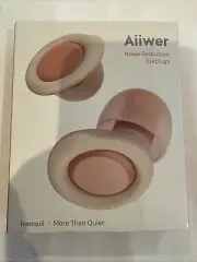 Aiiwer 2 Ear Plugs – Hearing Protection Noise Reduction Earplugs Peach Orange