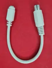 PS/2 to AT Keyboard Adaptor cable - 6pin miniDIN socket to 5pin DIN plug, 15cm