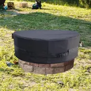Round Firepit Cover Wear Resistant Garden Furniture Cover for Yard Outdoor