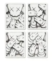 Kaws "what party" NEW four print plate set (not Futura, Banksy, Retna, Hirst)