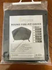 Sunnydaze Decor 36 in. Black Durable Weather-Resistant Round Fire Pit Cover