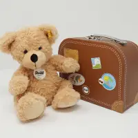 在飛比找蝦皮購物優惠-Steiff 金耳釦泰迪熊 旅行箱禮盒