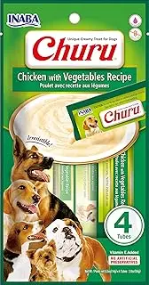 Inaba Churu Natural Dog Treat Chicken w/Vegetables 6 x 56g