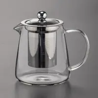 在飛比找ETMall東森購物網優惠-耐高溫玻璃泡茶壺大容量家用花茶壺套裝不銹鋼茶壺茶水分離單壺小