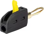 Speaker Wire Banana Plugs – Audio Cable Connector, Wire Jack Adapter | Gold-Plated Banana Terminal Plug, Quick Connect Male Pin Jacks for Stereo System, Amplifier Setup, Surround Sound Audio