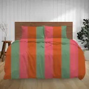 J Elliot Home Cotton Flannelette Sheet w/Pillowcases Set CandyStripe