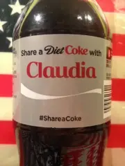 Share A Diet Coke With Claudia Limited Edition Coca Cola Bottle 2014 USA