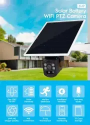 Hopeway APP 3MP Security PTZ Wireless Camera CCTV Solar Powered Battery -US SHIP
