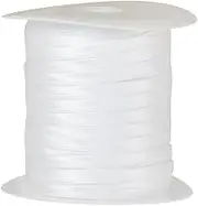 GSHLLO 50m 1cm Double Fold Bias Tape Sewing Satin Bias Tape Folded Binding Bias Ribbon Clothes Hemming Ribbon Clothing Piping Ribbon Thin Seaming Ribbon for Cheongsam White