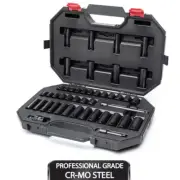 3/8 In. Drive Sae/Metric 6-Point Impact Socket Set (44-Piece)